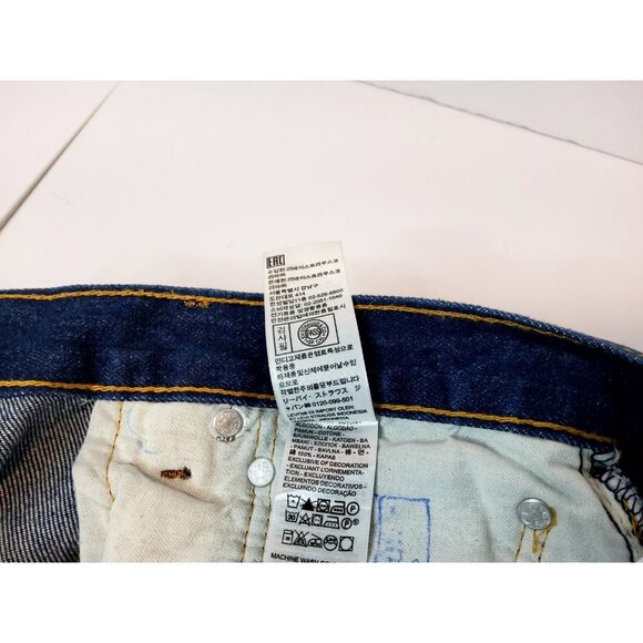 Levi's Men 501 Original Regular Fit Jeans Straight Leg, Black Size 32x32 0660 - Picture 9 of 14